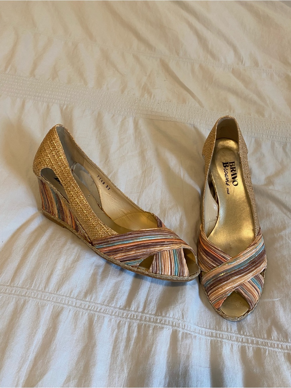 Y2K sparkly wedges